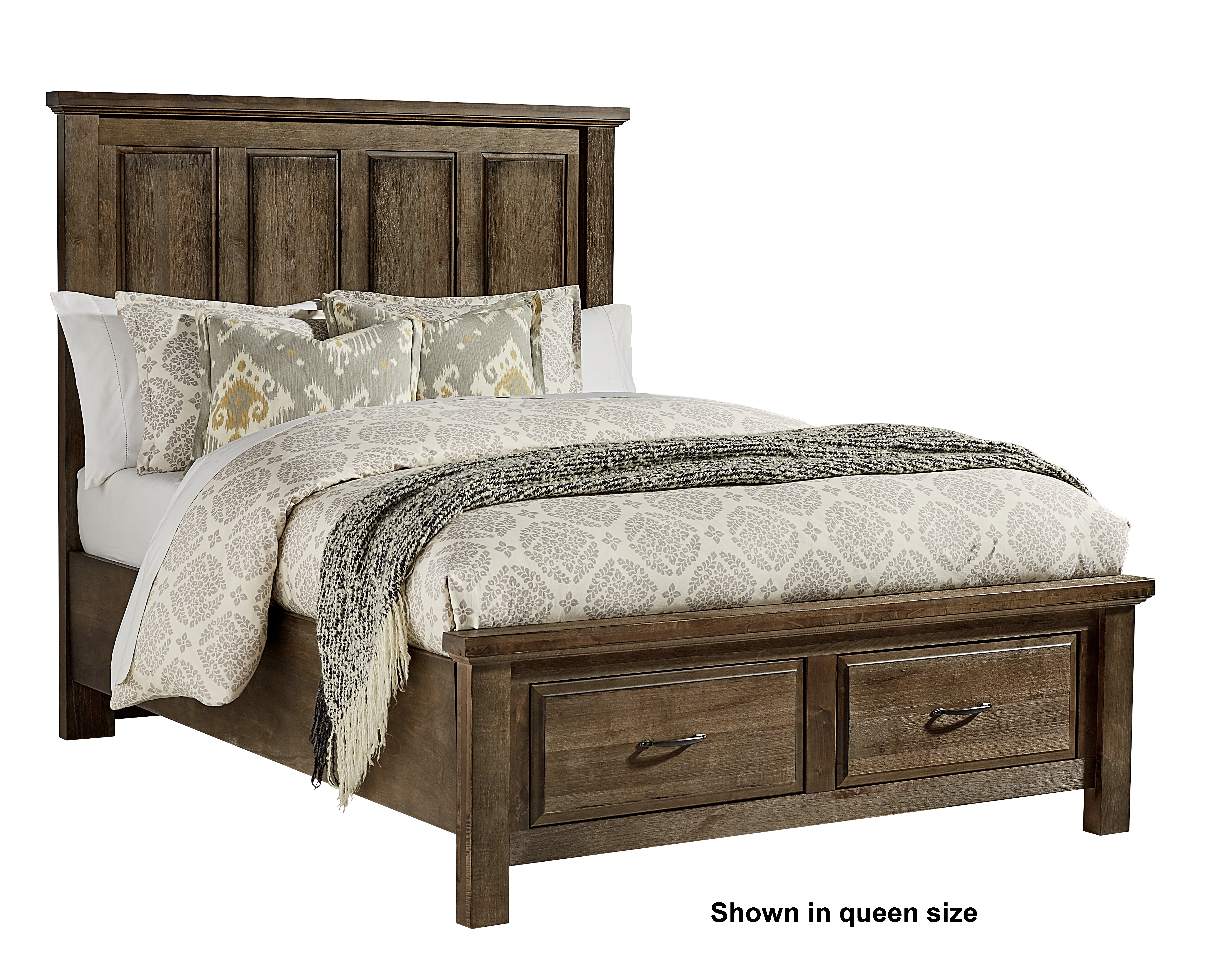 Mansion Bed with Storage Footboard