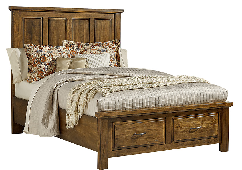 Mansion Bed with Storage Footboard