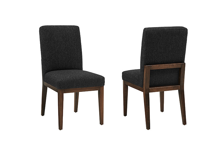 UPH SIDE CHAIR BLACK FABRIC 
