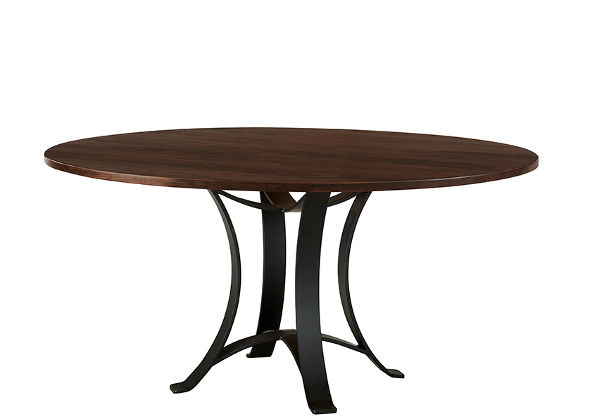 60 inch ROUND TABLE  w/ Metal Base 