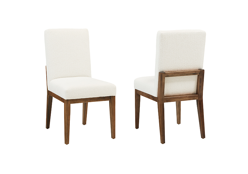 UPH SIDE CHAIR WHITE FABRIC 