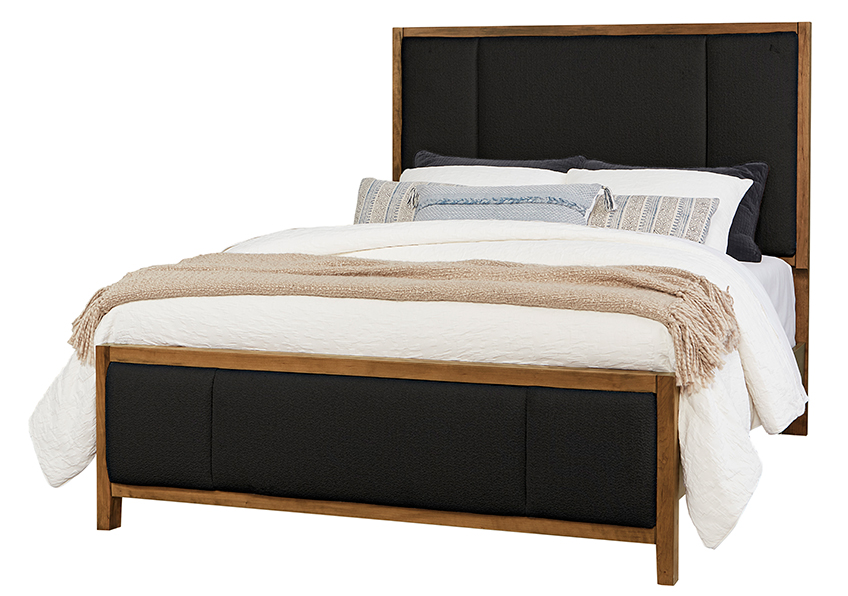 Upholstered Bed-Black Fab 