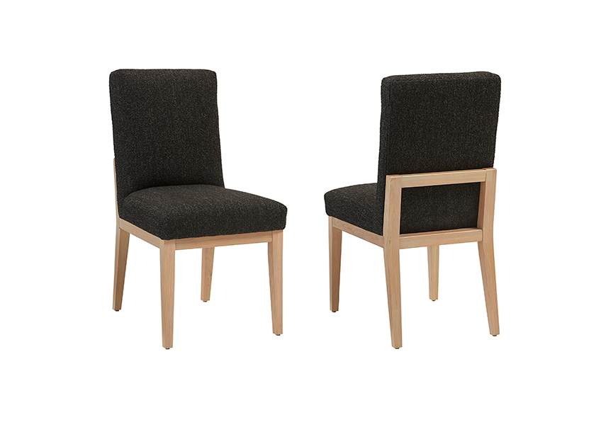 UPH SIDE CHAIR BLACK FABRIC 