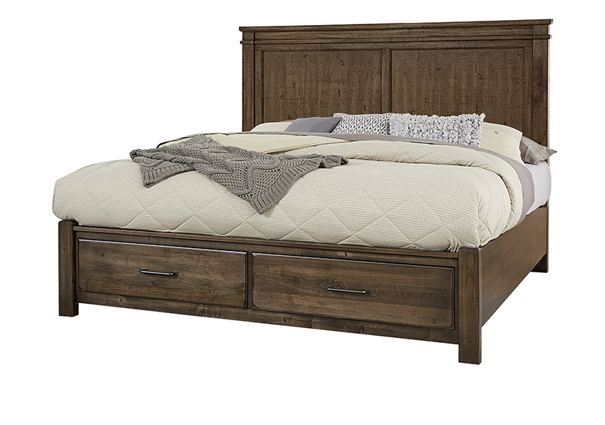 Mansion Bed with footboard storage
