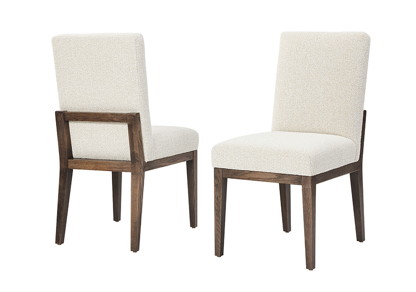 UPHOLSTERED SIDE CHAIR OATMEAL FABRIC 
