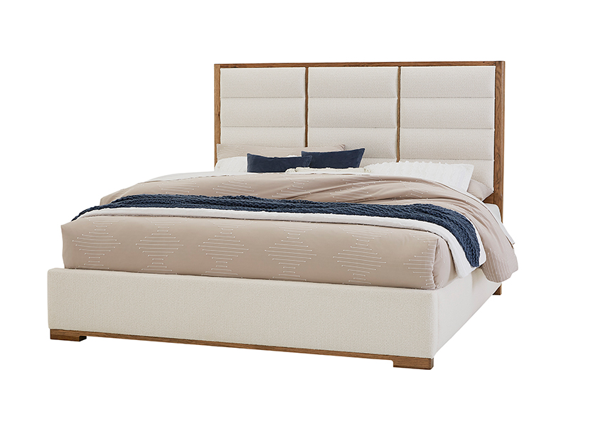 Erin's Upholstered Bed - White Fabric