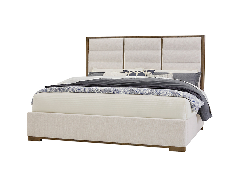 Erin's Upholstered Bed - White Fabric