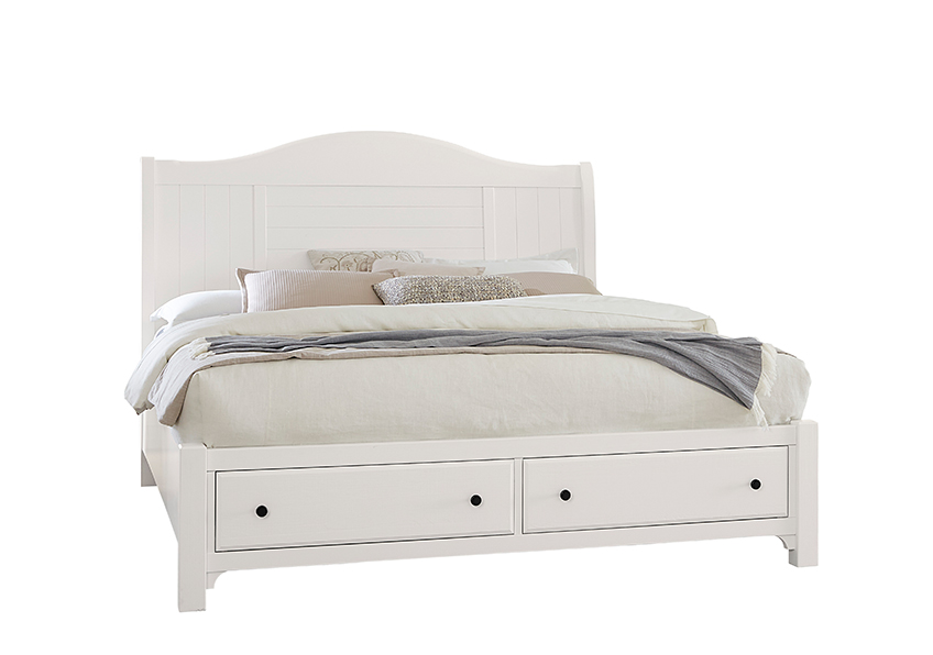 Sleigh Bed w/ Storage Footboard 