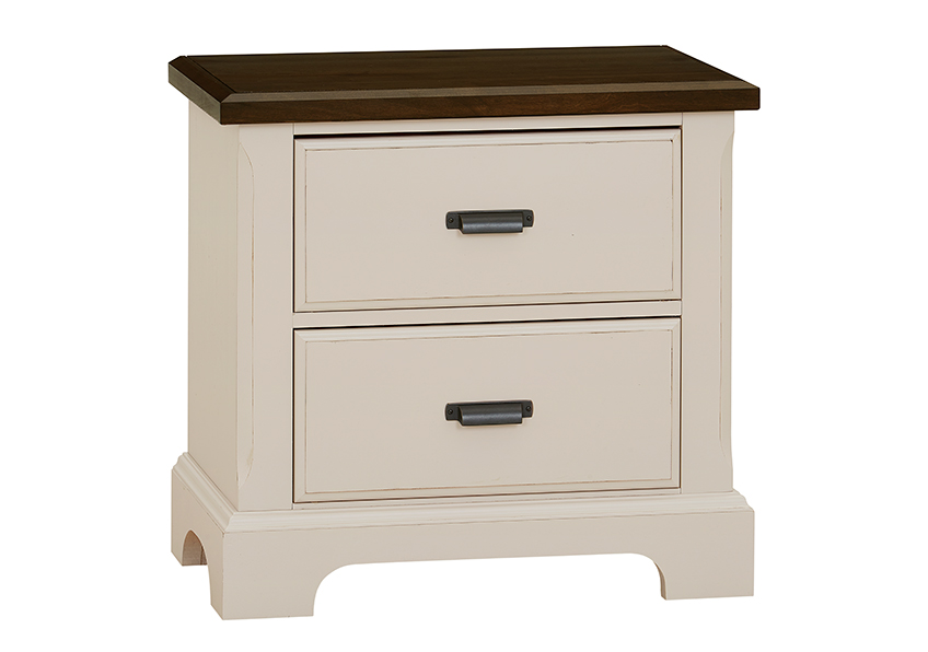 TWO-TONE NIGHTSTAND - 2 DRWR 