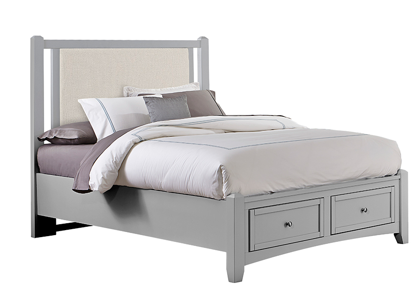 FULL LINEN UPH STORAGE BED 4/6 