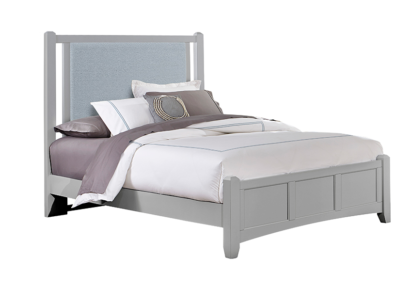 CAL KING BLUE UPHOLSTERED BED 6/6 
