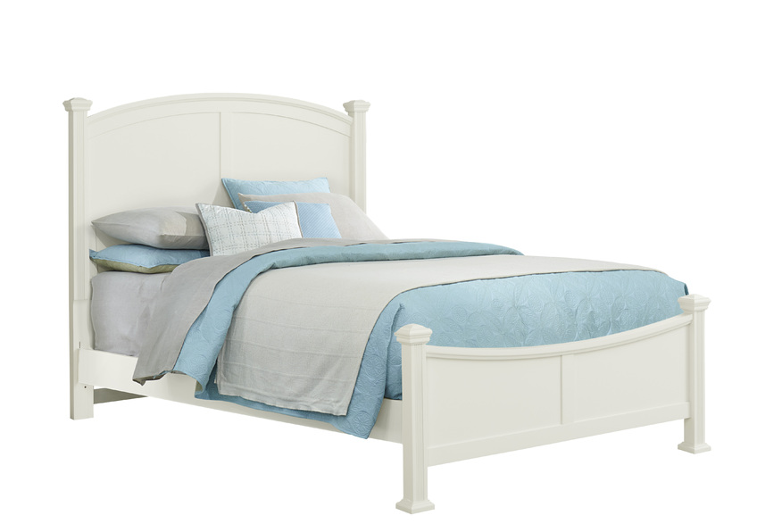 Poster Bed Queen & King in White Finish